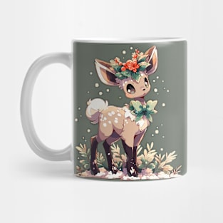 Pretty fawn under the mistletoe Mug